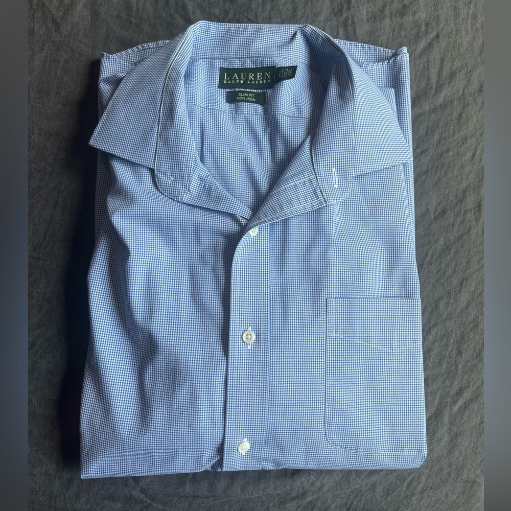 Mens Ralph Lauren Button Down Dress Shirt